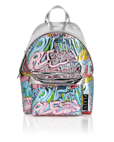 Mirror Leather Backpack Bombing Graffiti