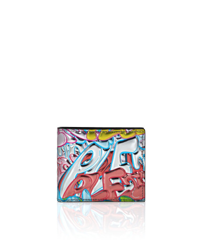 Mirror Leather French Wallet Bombing Graffiti