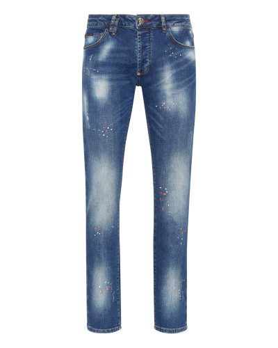 Denim Trousers Super Straight Cut Lion Circus