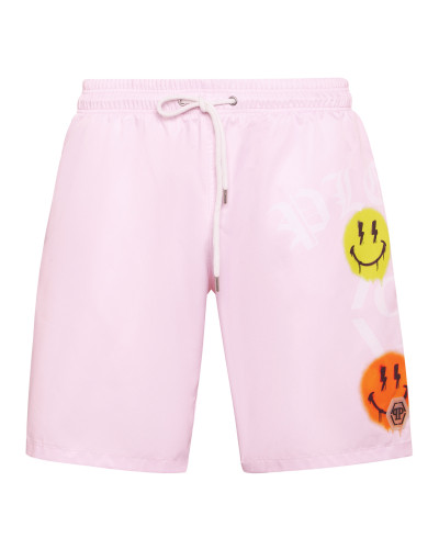 Jogging Shorts with Smile Print