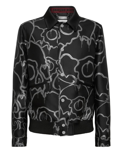 Jacquard Lurex Collared Bomber