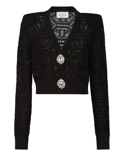 Lurex Knit Cardigan Monogram