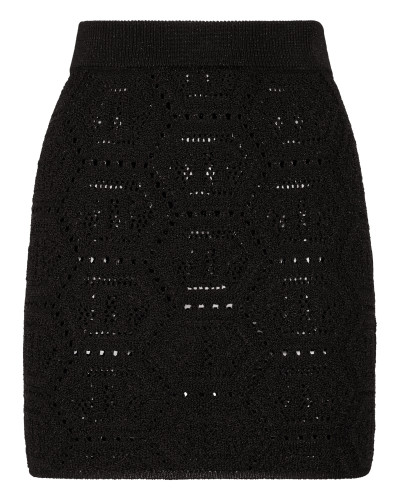 Knit Mini Skirt Monogram