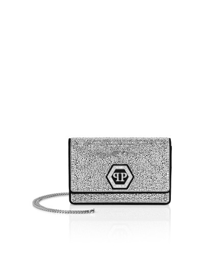 Suede Mini Shoulder Strass Hexagon