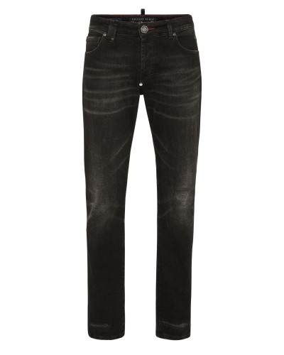 Denim Trousers Super Straight Cut 5 Pockets