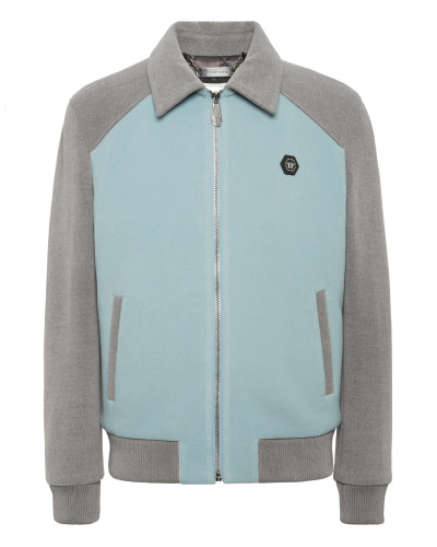 Satin Coster Bomber Jacket Contrast