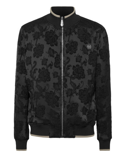 Bomber Jacket Jacquard Flowers