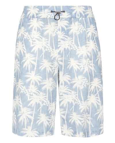 Short Trousers Cool Kid Fit Chambray Printed