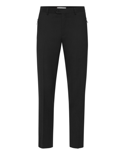 Wide Leg Wool Trousers