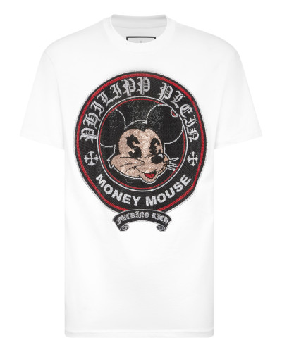 Jersey T-shirt Round Neck SS Strass Money Mouse