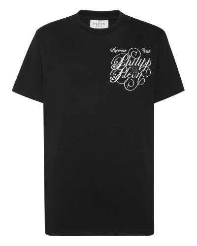 T-shirt Round Neck Plein Coursive Stones