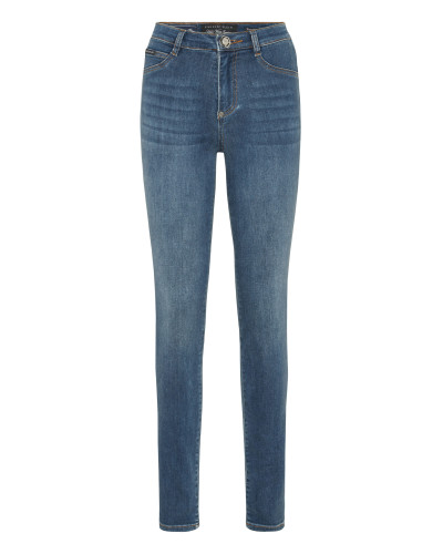 Denim High Waist Jegging Logo