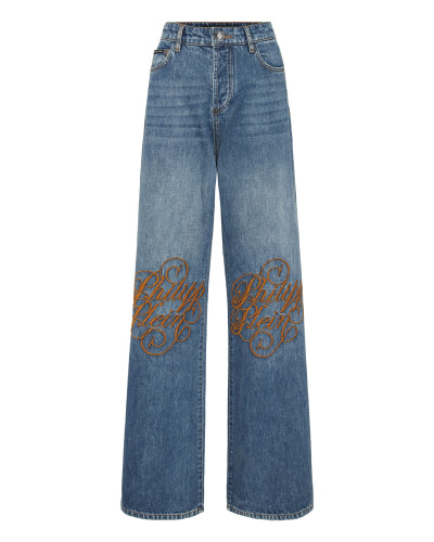 Denim Trousers Skater Fit Logo