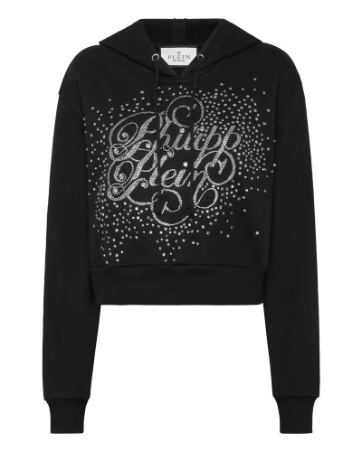 Hoodie sweatshirt Crop Strass