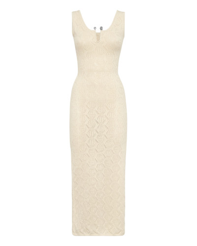 Viscose Long Dress Monogram