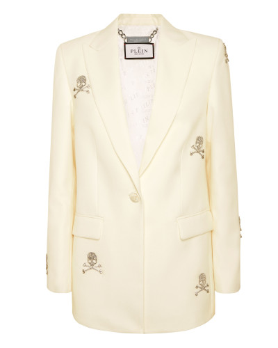 Blazer Boyfriend Fit Skull Strass