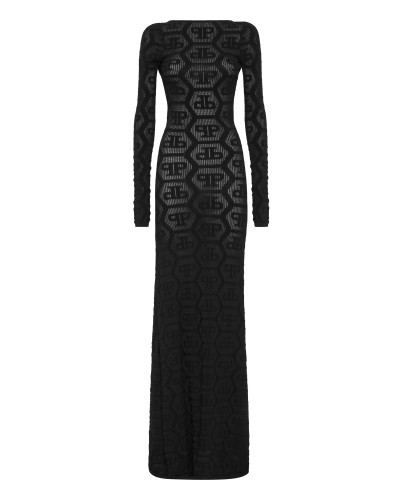 Long Dress Knitted Monogram