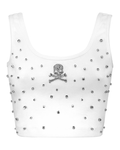 Jersey Rib Cropped Top Stones
