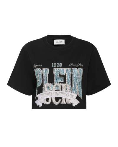 T-shirt Round Neck SS Crop Vintage Print