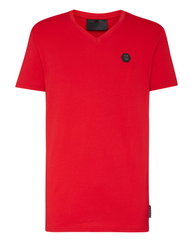 T-shirt V-Neck SS Allover skull