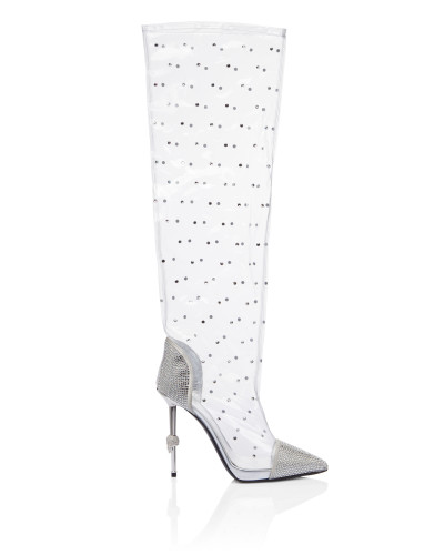 Boots High Heels High Crystal