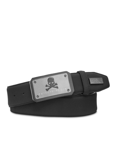 Leather Belt Skull and Plein