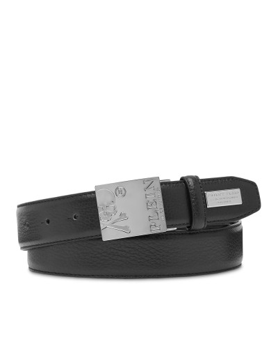 Leather Belt Skull and Plein