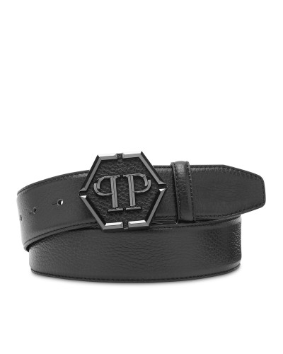 Leather Belt Hexagon
