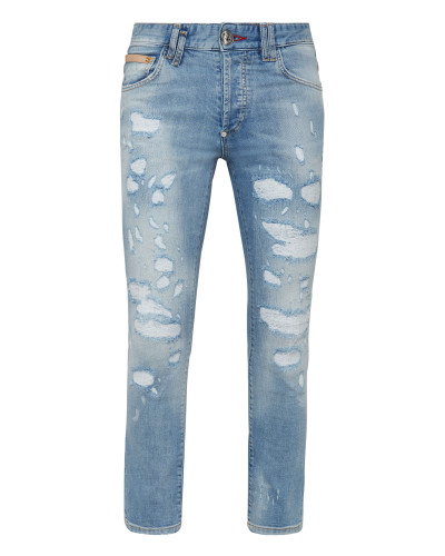 Denim Trousers Skinny Studs