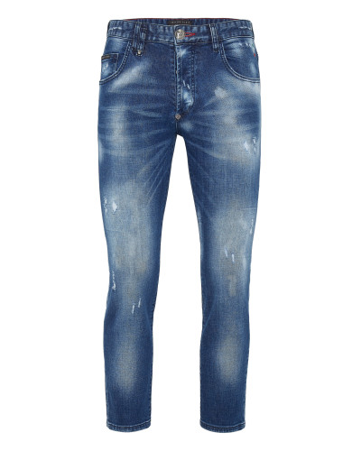 Denim Trousers Skinny Destroyed Iconic Plein