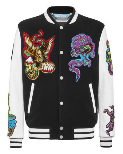 College Bomber Leather sleeves Tattoo Patches