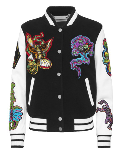 College Bomber Leather sleeves Tattoo Patches