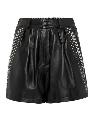 Leather Shorts Crystal