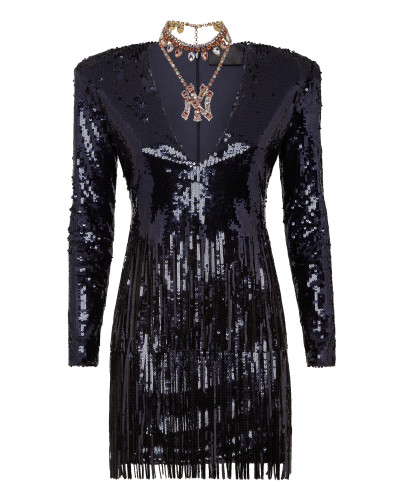 Short Dress Degradè Paillettes