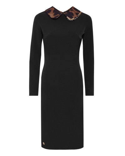 Cady Long Dress LS Leopard