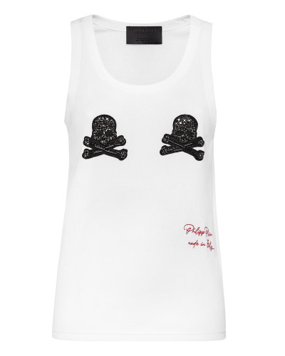 Tank top Crystal Skull with Crystals