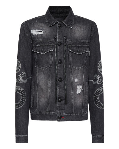 Denim Zip Jacket Snake
