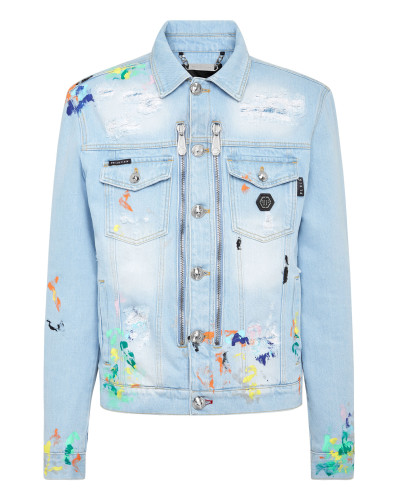 Denim Zip Jacket Dripping