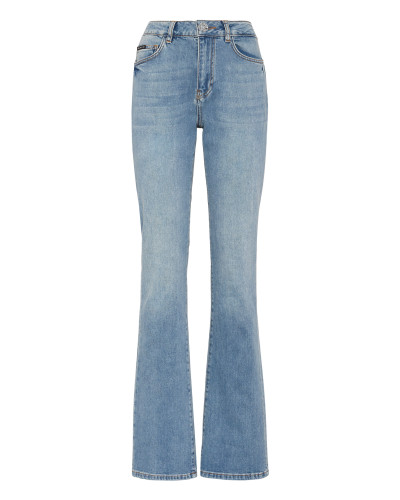 Denim Flare Trousers