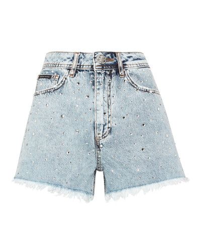 Denim Hot Pants Crystal Rain