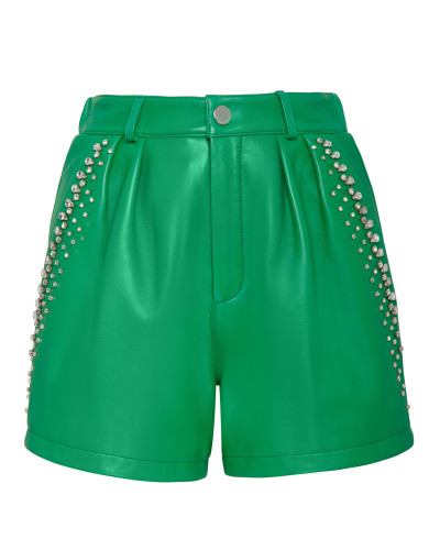 Leather Shorts Crystal