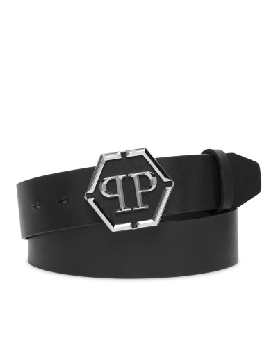 Leather Belt Hexagon