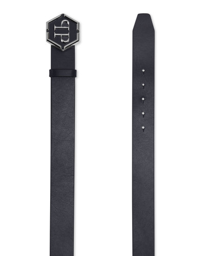 Leather Belt Hexagon