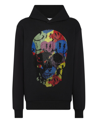 Hoodie Sweatshirt with Crystals Smile
