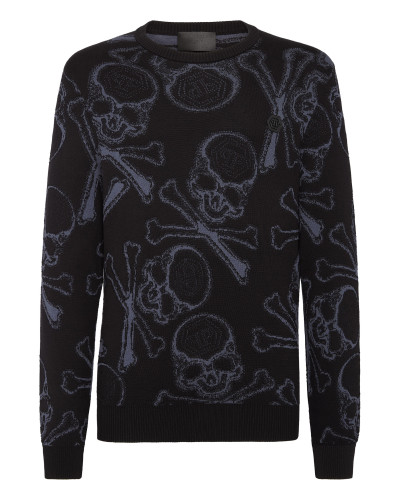 Cotton Pullover Round Neck Skull&Bones