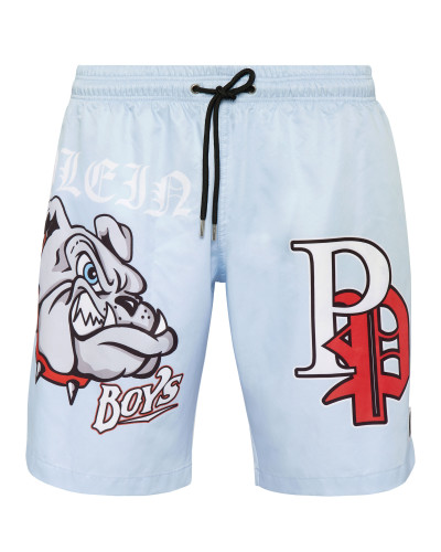 Jogging Shorts with Bulldog Print