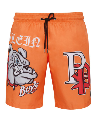 Jogging Shorts with Bulldog Print