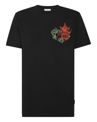 Embroidered T-shirt Round Neck SS