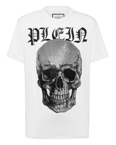 T-shirt Round Neck SS with Crystals Skull