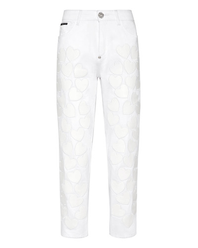 Denim Trousers Mom Fit Heart